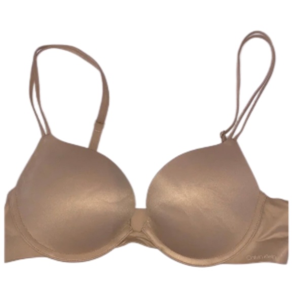 Calvin Klein Push Up Bra Adjustable Straps Beige 34B - Picture 1 of 5